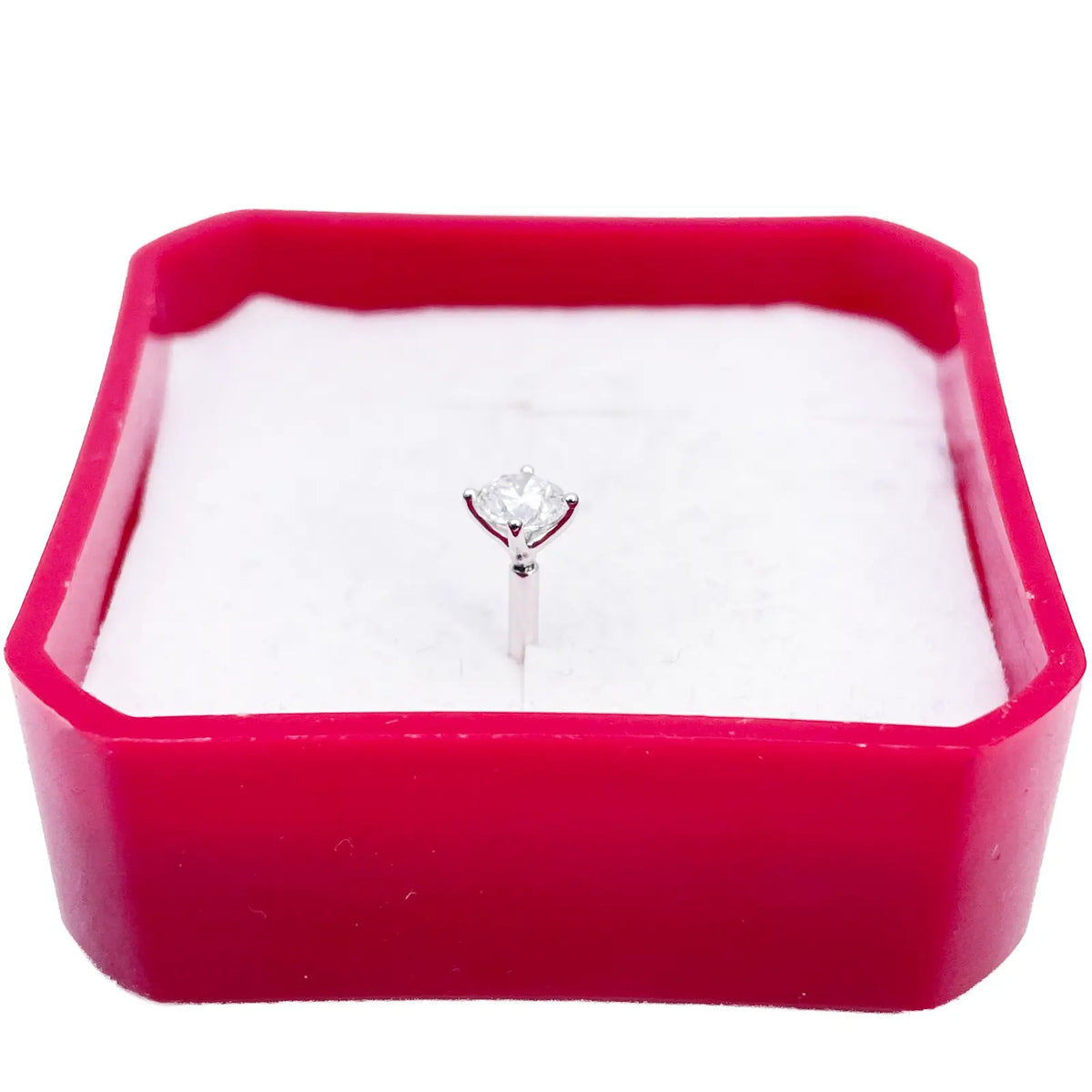 18ct Gold Natural Round Diamond Nose Stud Pin 0.20ct 4 Claw Certified 3.7mm Wide Body Piercings