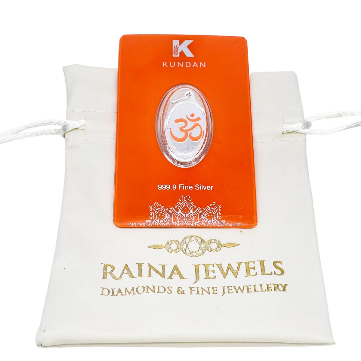 999.9 Fine Pure Silver 5 Grams Coloured Om Pendant Sealed Pack