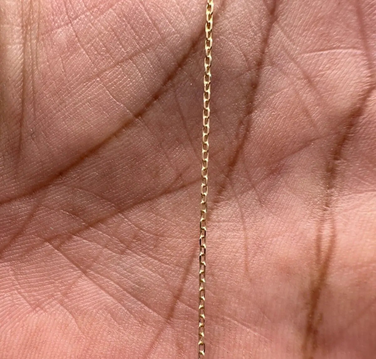 18ct Yellow Gold Delicate Diamond Cut Belcher Chain 1.1mm Width 18'' Inch 