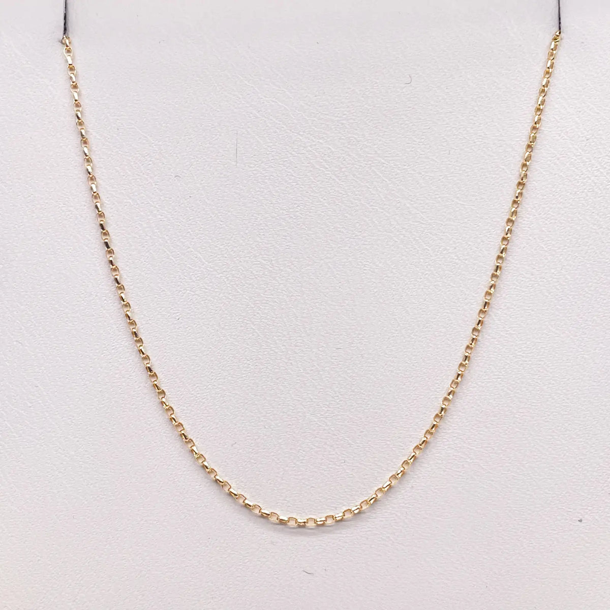 18ct Yellow Gold High Polished Belcher Chain/Necklace 18''inches 1mm 