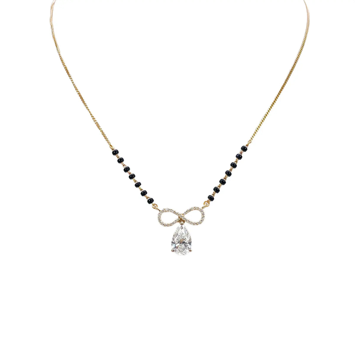 18ct Yellow Gold Lab Grown Diamond 1.65ct Infinity Mangalsutra Necklace IGI Cert  Mangalsutra Chains