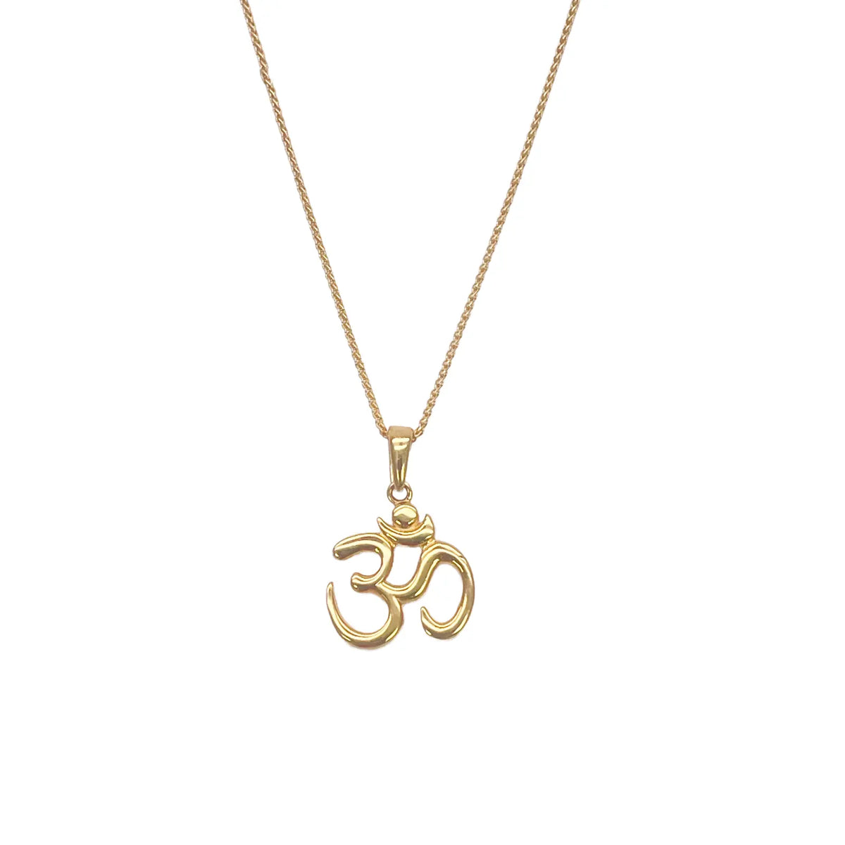22ct Gold Classic Om Pendant High Polished 17x11.6mm 