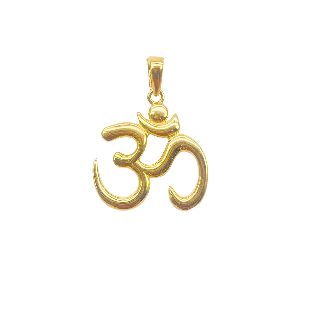 22ct Gold Classic Om Pendant High Polished 20x14mm 