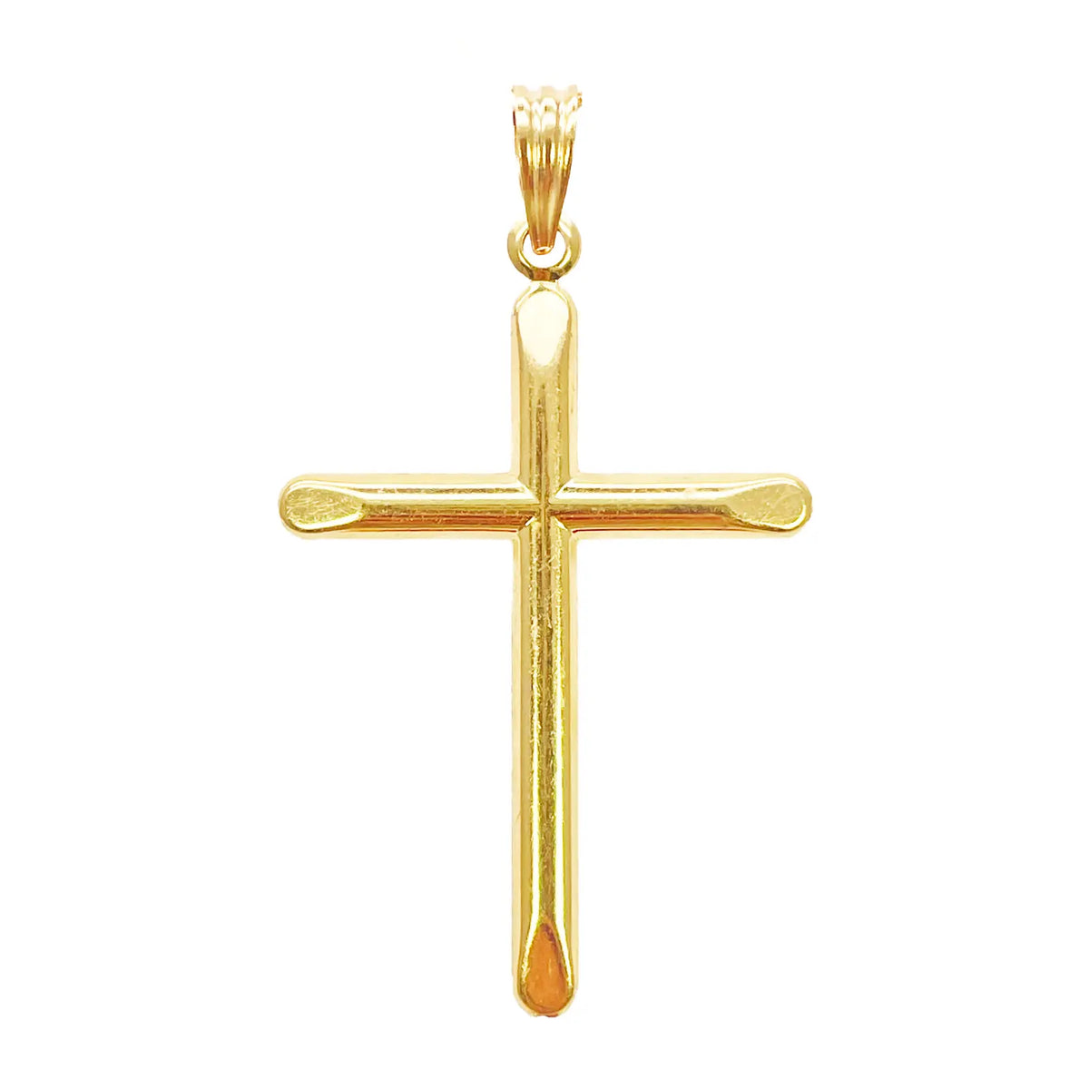 22ct Gold Cross Pendant High Polished 45x25.9mm 