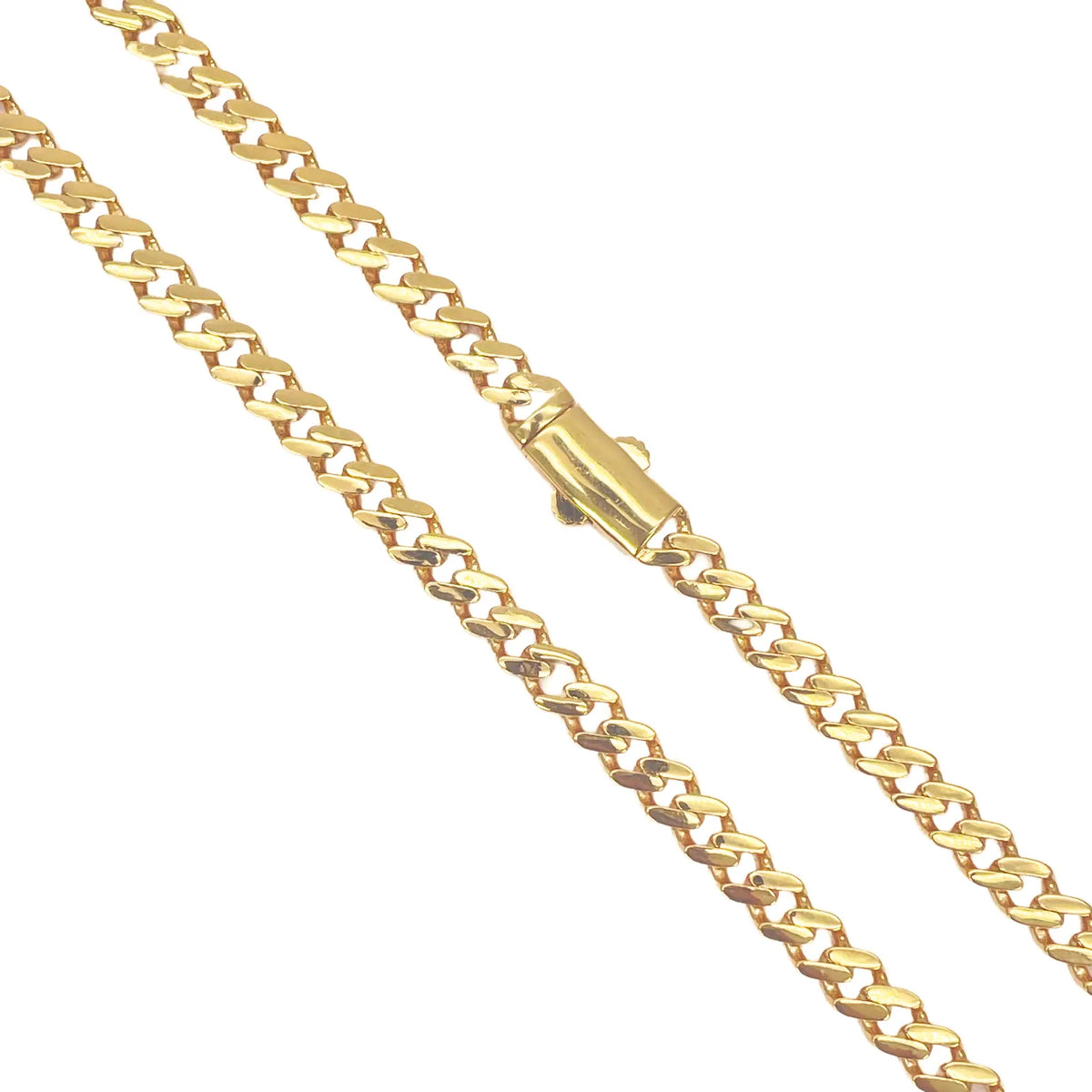 22ct Gold Cuban Link Curb Lightweight Chain Necklace 24 Inches 8.4mm Width 