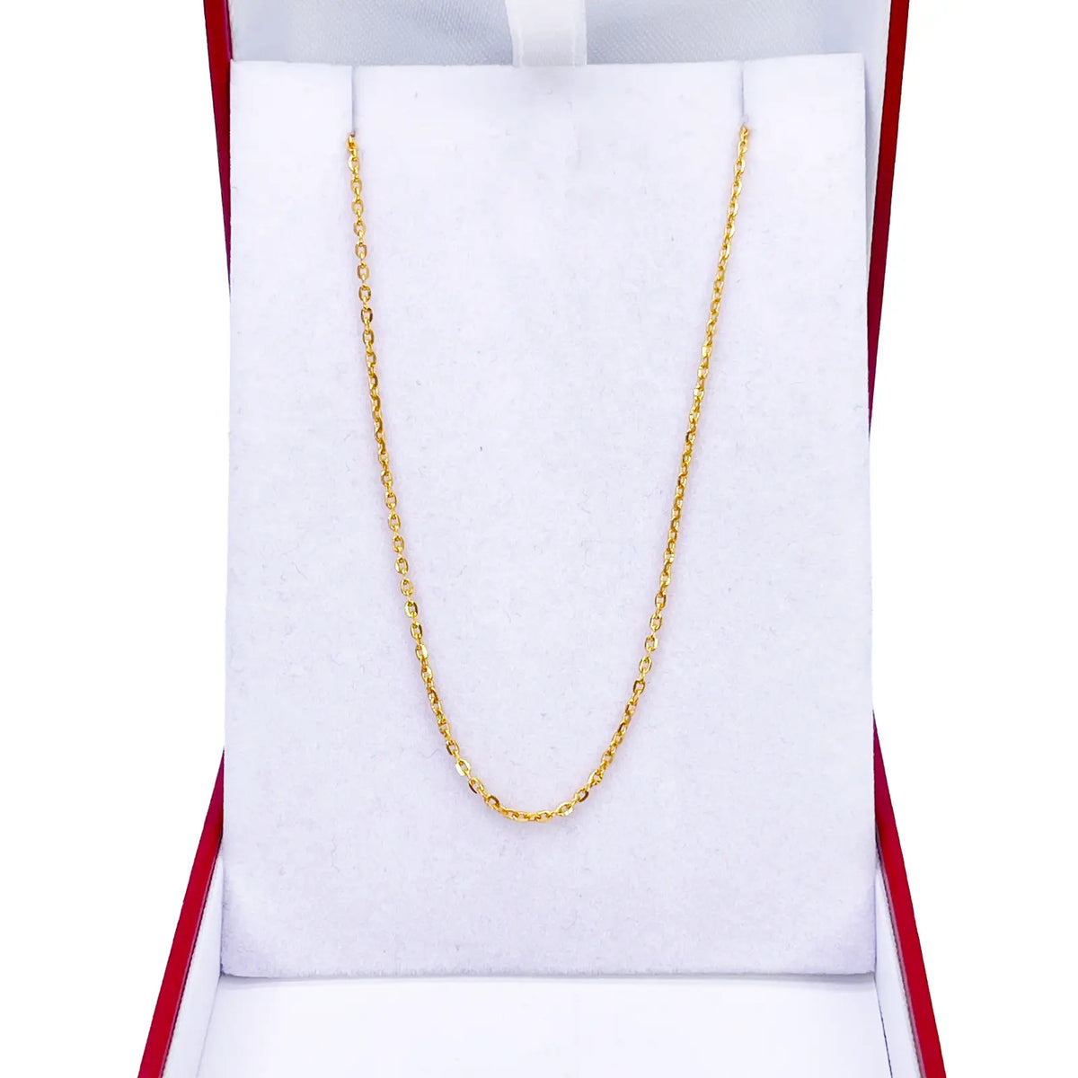 22ct Yellow Gold Cable Link Chain 17 inches 0.9mm Width 