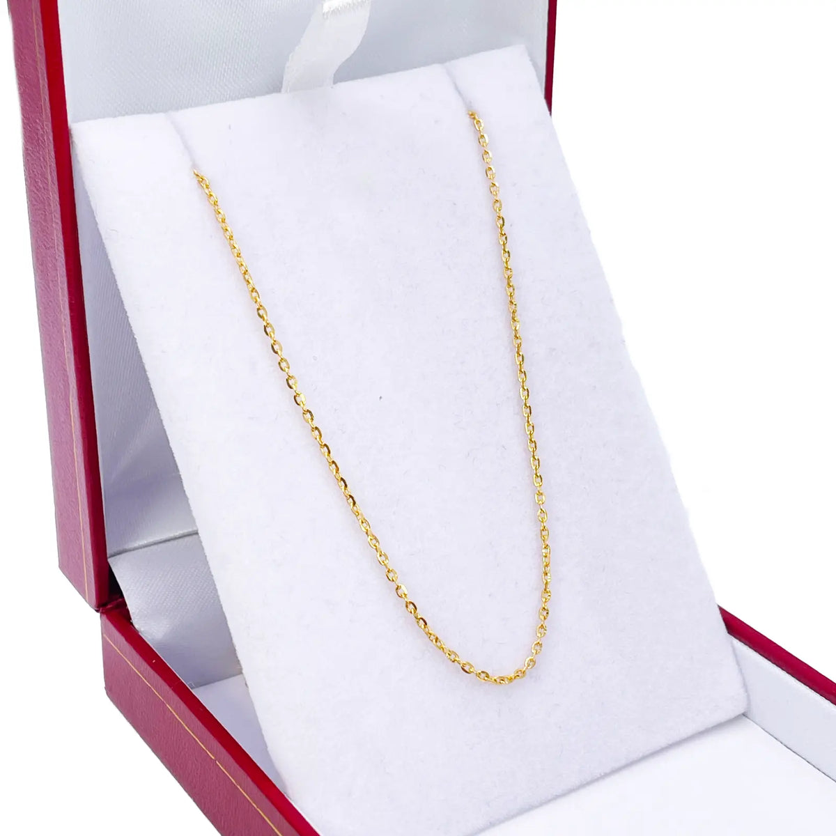 22ct Yellow Gold Cable Link Chain 17 inches 0.9mm Width 
