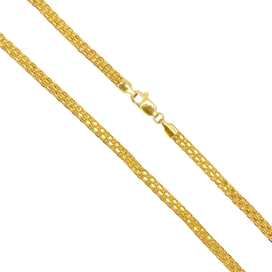 22ct Yellow Gold Fancy Link Flat Chain Necklace 18 inches 3.9mm Width  Chains