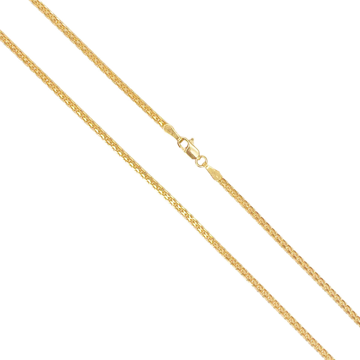 22ct Yellow Gold Flat Chain Necklace 20 inches 2 mm Width 
