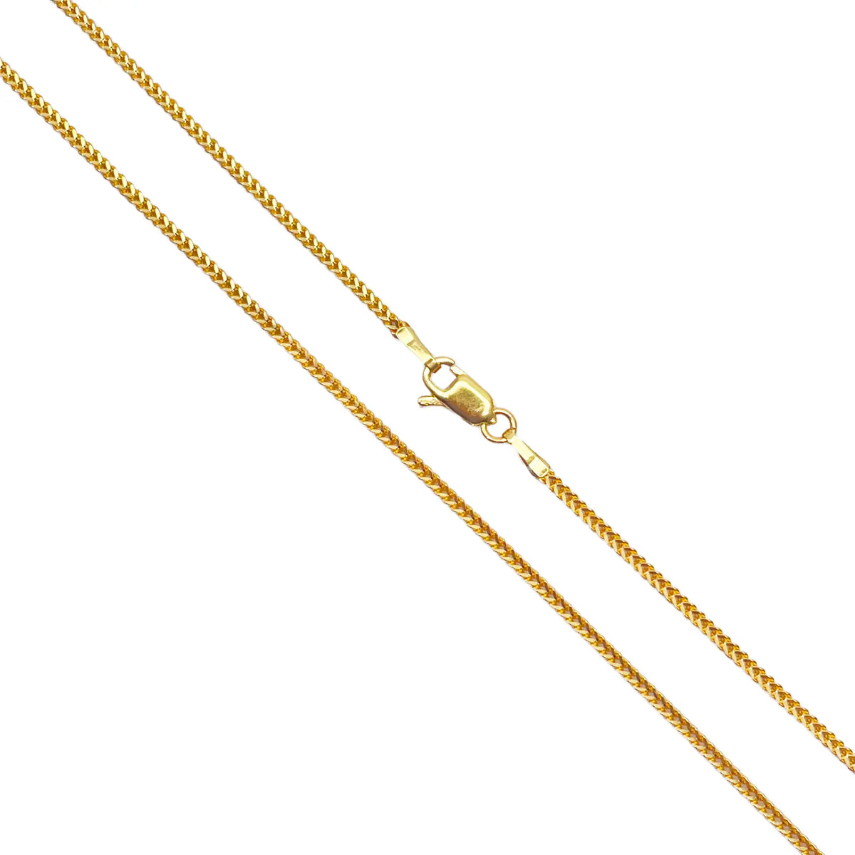 22ct Yellow Gold Foxtail Chain Necklace 20 inches 1.6mm Width 