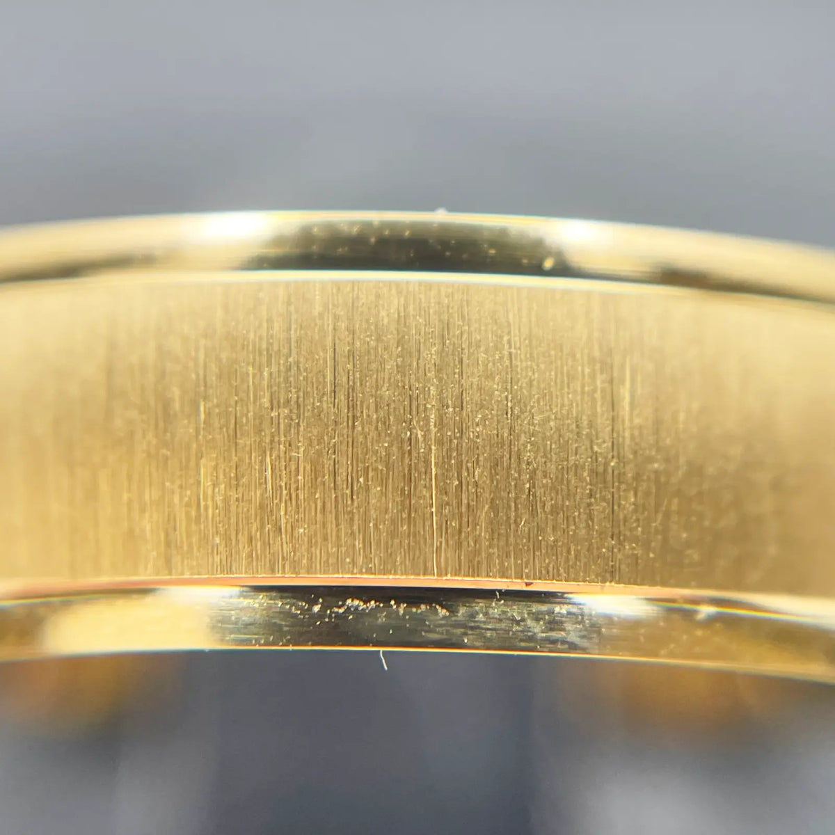 22ct Yellow Gold High Polished Edge & Matte Middle Men's Wedding Band 6mm 