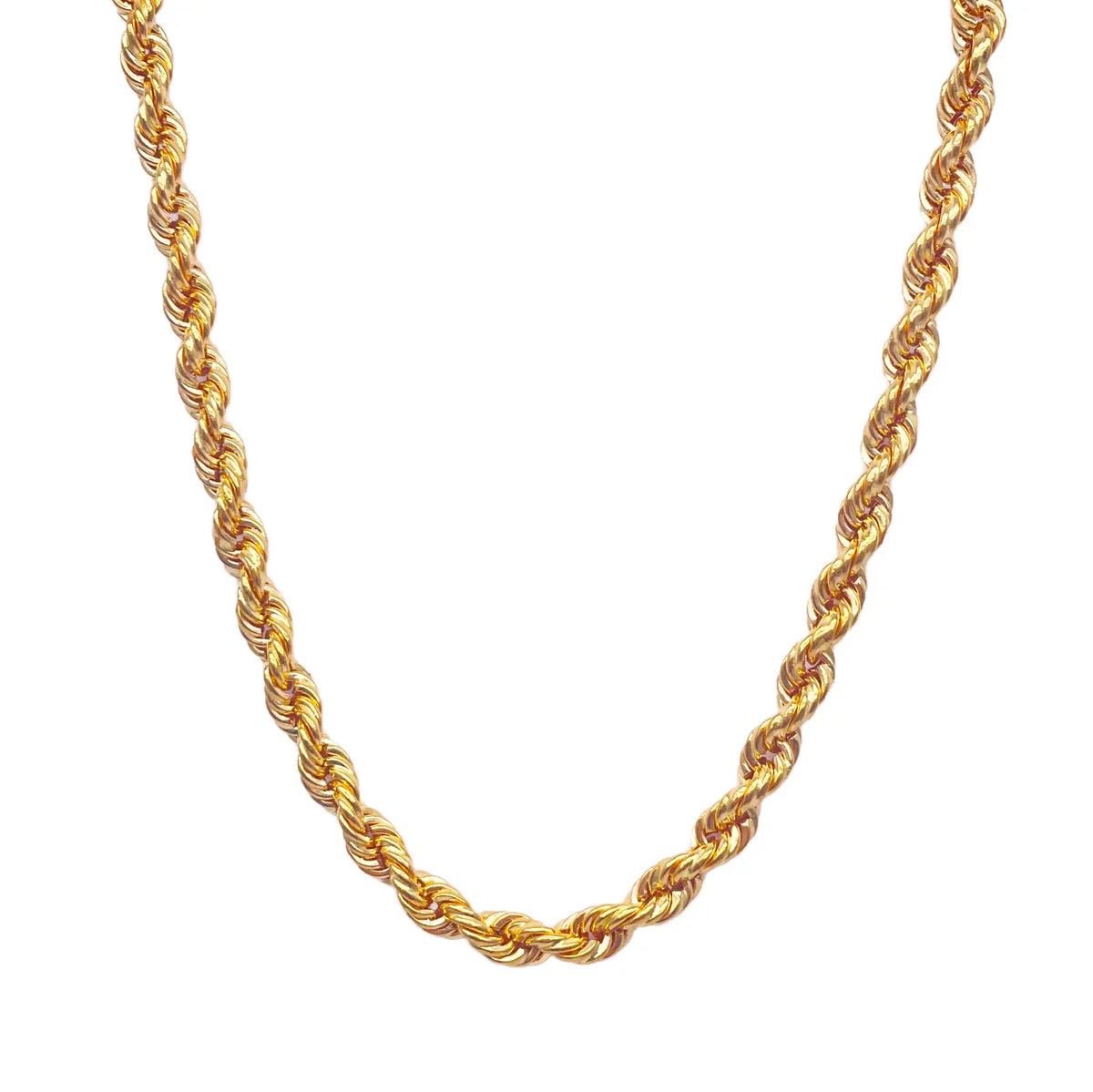 22ct Yellow Gold Hollow Lightweight Rope Chain 23.5'' inches 6mm Width 