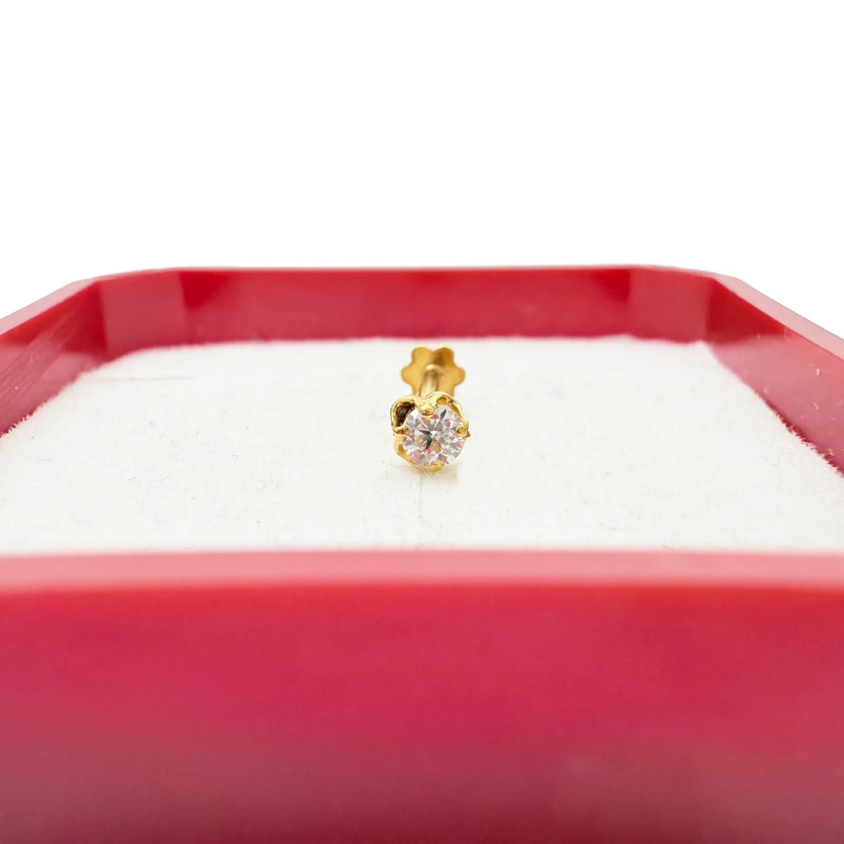 22ct Yellow Gold Nose Stud/Pin, Tragus, Helix Or 2nd Lobe Stud 2.5mm Width 
