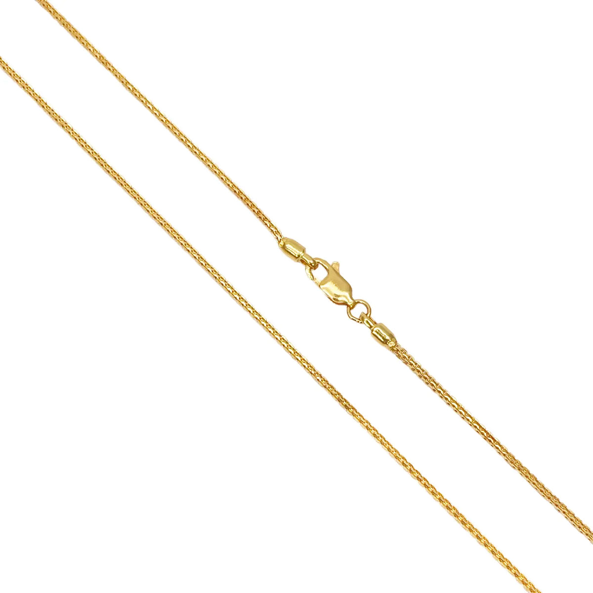 22ct Yellow Gold Solid Double Cable Trace Chain Necklace 20.5 Inches 1.2mm Width 