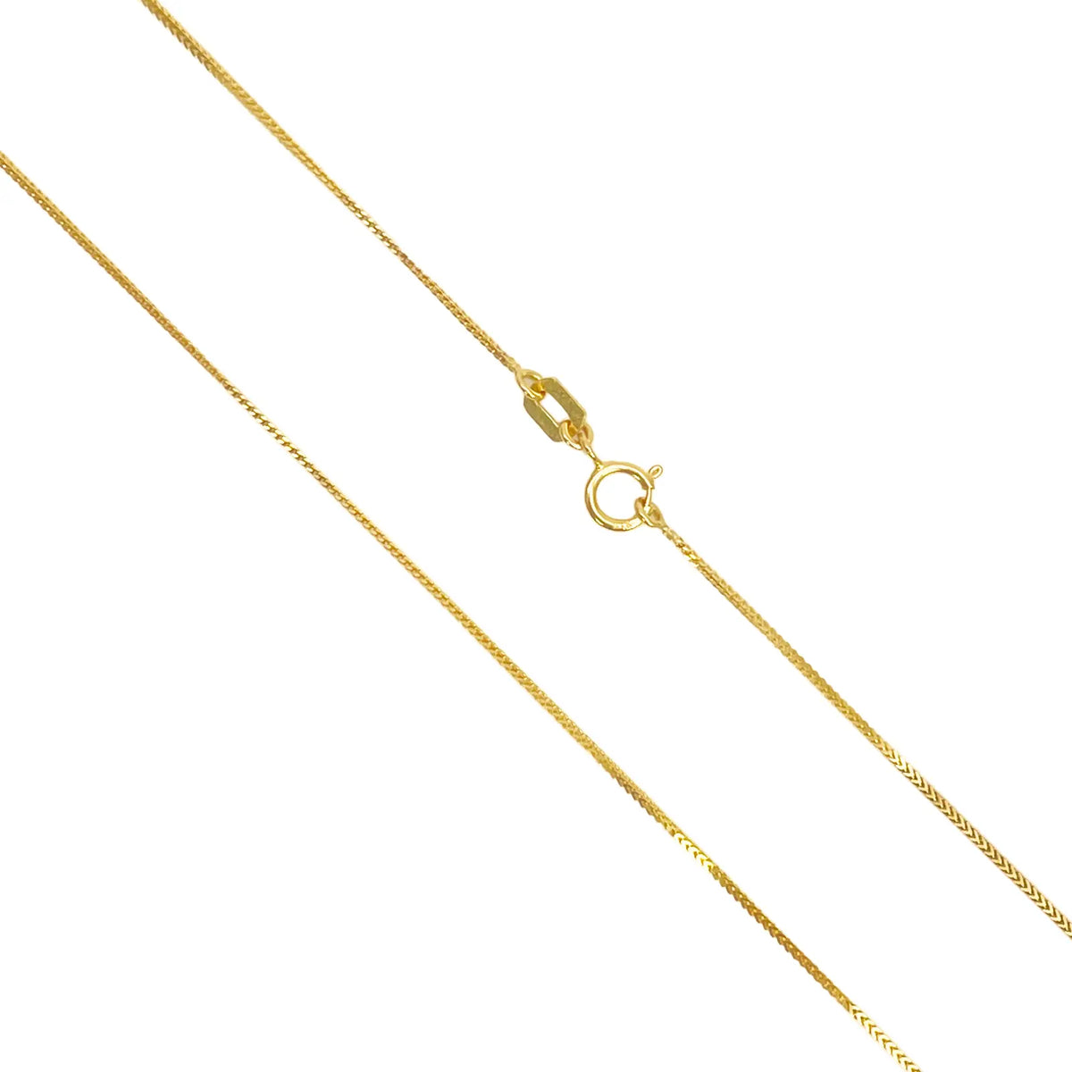 22ct Yellow Gold Solid Foxtail Chain Necklace 18''inches 0.6mm Width 