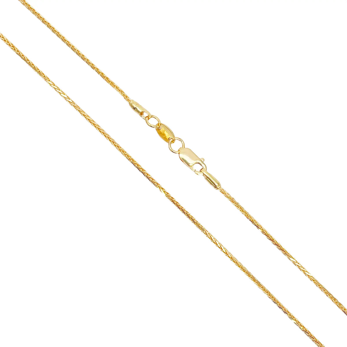 22ct Yellow Gold Spiga Chain Necklace 18'' inch 1.2mm Width 