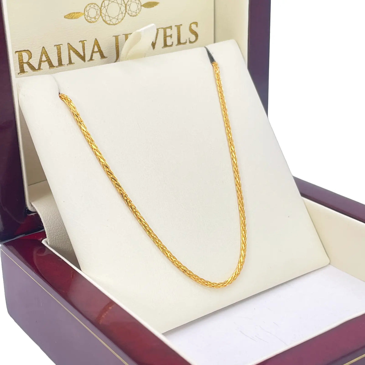 22ct Yellow Gold Spiga Chain Necklace 20'' inch 1.6mm Width 