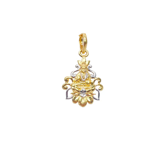 22ct Yellow Gold High Polished & Matt Lakshmi  Pendant 