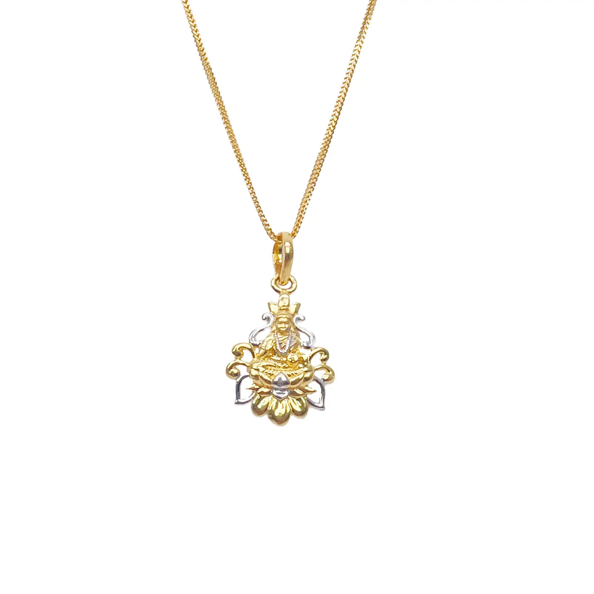 22ct Yellow Gold High Polished & Matt Lakshmi  Pendant 