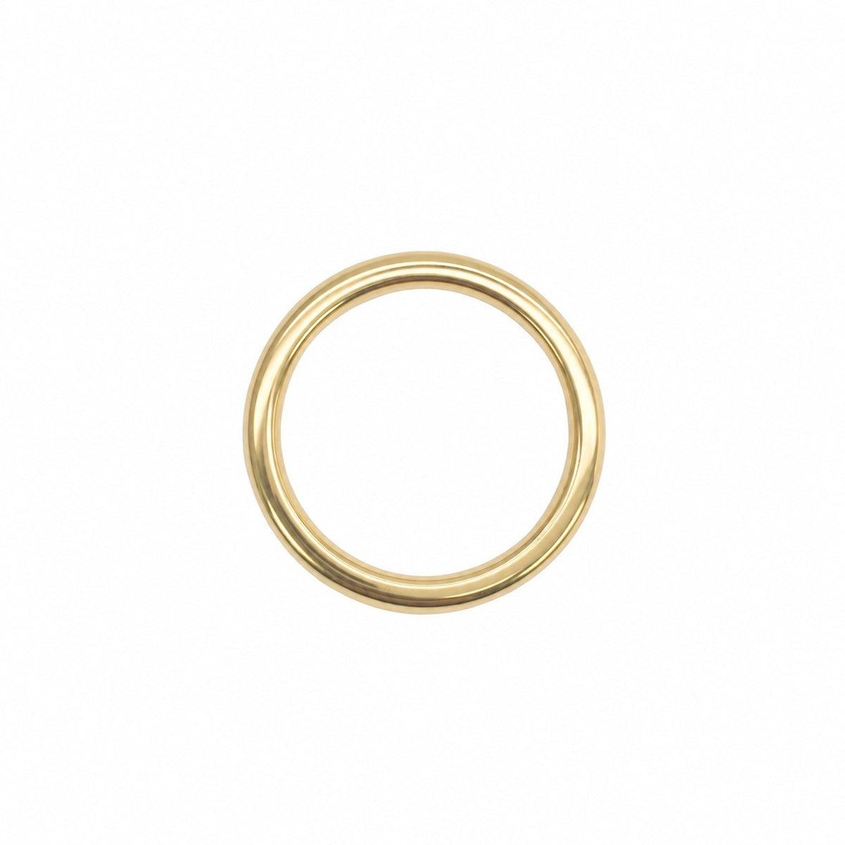 18ct Gold Plain High Polished Wire Band Pinky Ring Little Finger Stackable