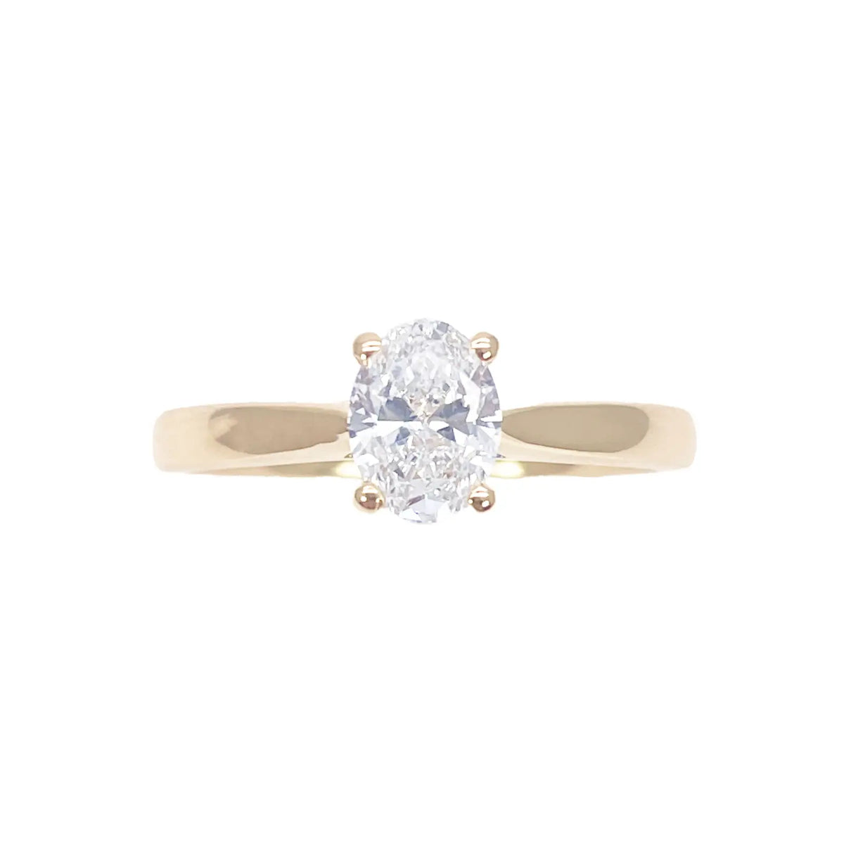 Oval Cut Natural Diamond Solitaire Engagement Ring 0.70ct GIA Certified  Diamond Yellow Gold Ring