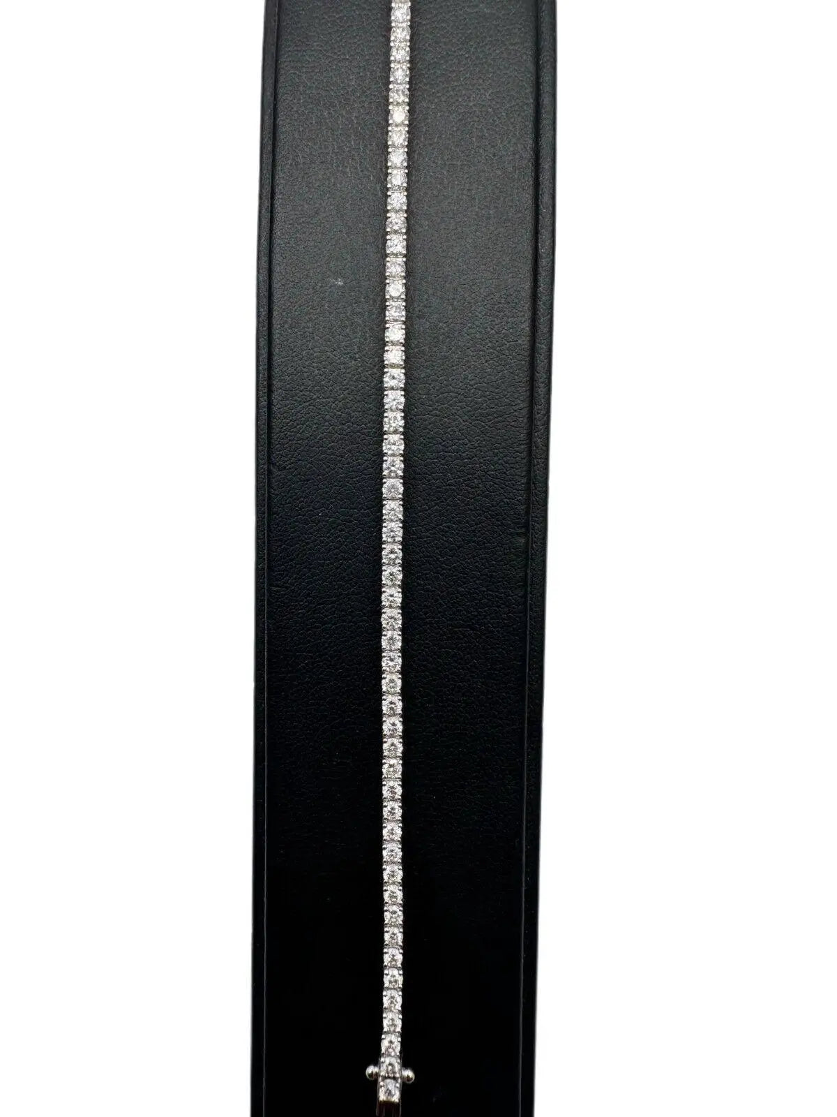 18ct White Gold Diamond Tennis Bracelet 4claw 3.7ct  Diamond Bracelets