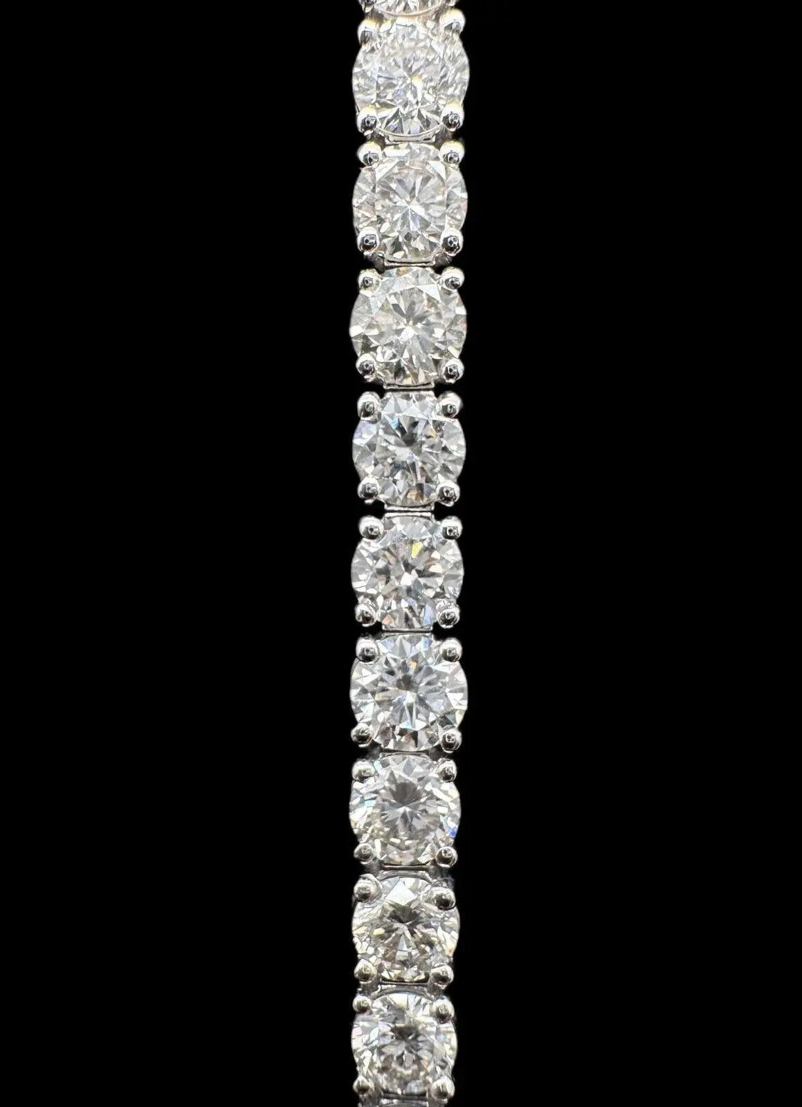 18ct White Gold Diamond Tennis Bracelet 4claw 7.65ct  Diamond Bracelets