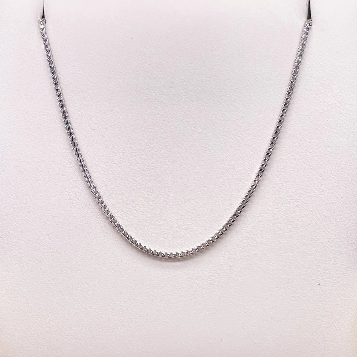 18ct White Gold Franco Necklace 16''inch 