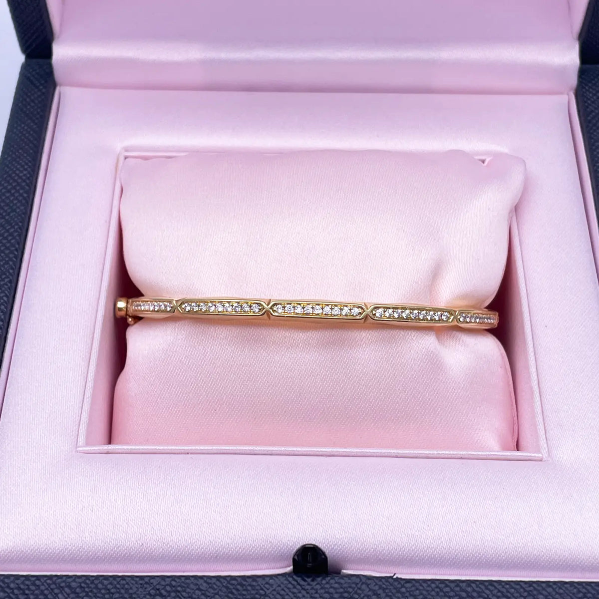 18ct Yellow Gold Diamond Bangle/Bracelet From Boodles Art Deco Jazz Collection 0.63ct  Diamond Bracelets