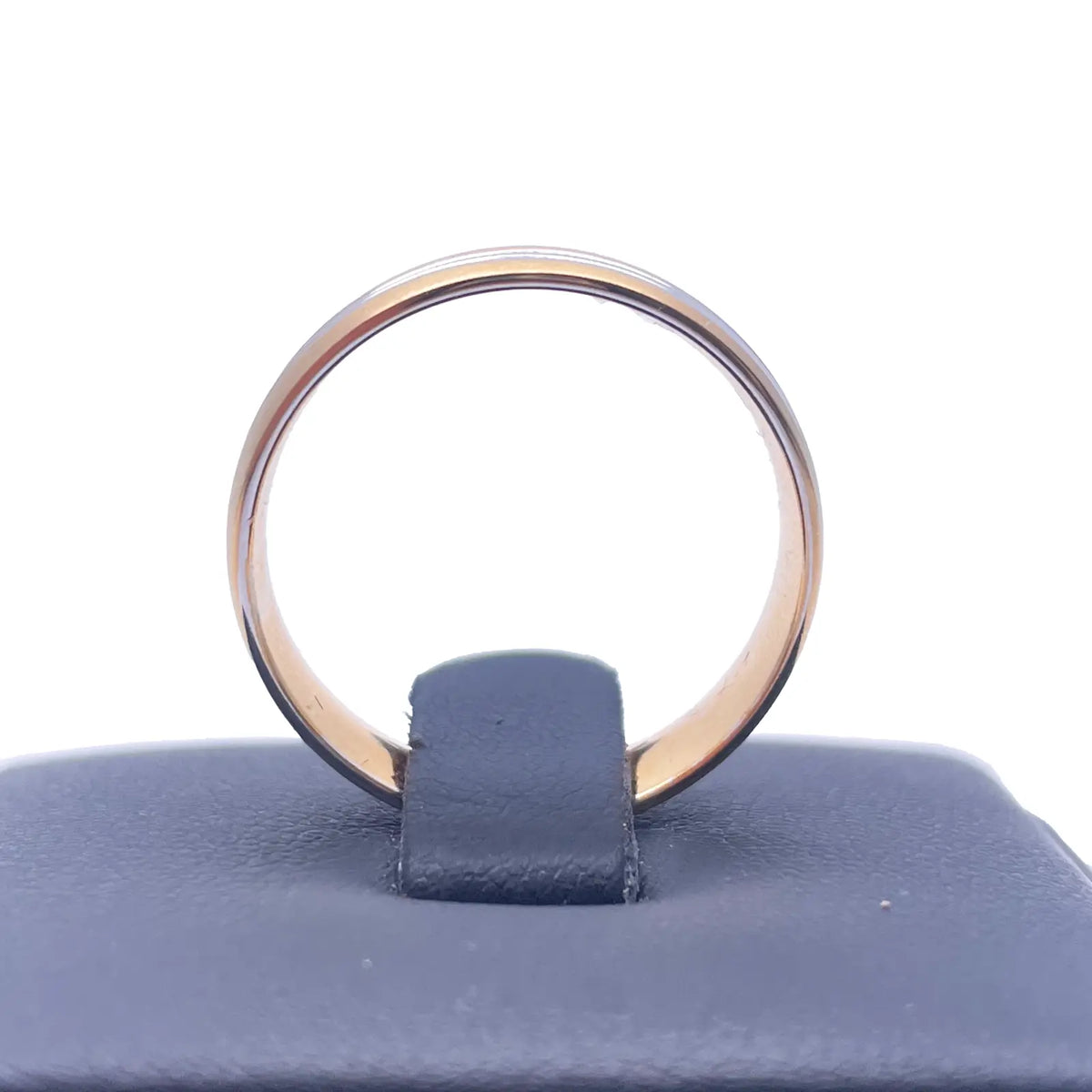 18ct Yellow/White Gold Bicolour Mens Wedding 5mm Band Double Wrapped Groove 