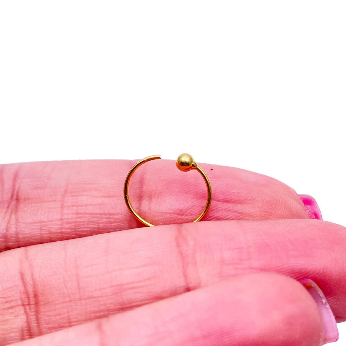 22ct Plain Polished Yellow Gold Children's & Adult Tiny Hoop Pair Earrings 10mm 